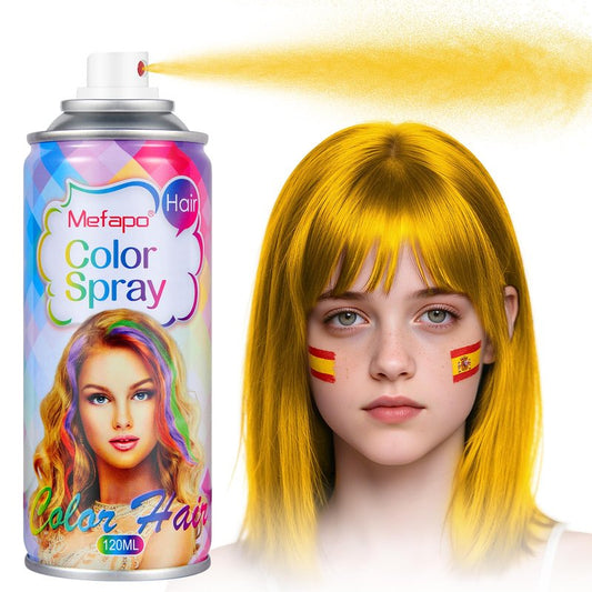 Acomler Gold Blonde Yellow Hair Spray Temporary Hair Color Spray for Kids Women Men, Washable Temporary Hair Dye Spray, One-Time Use Hair Color Wax for Cosplay, Christmas Party, Halloween(Gold,4.06Oz)