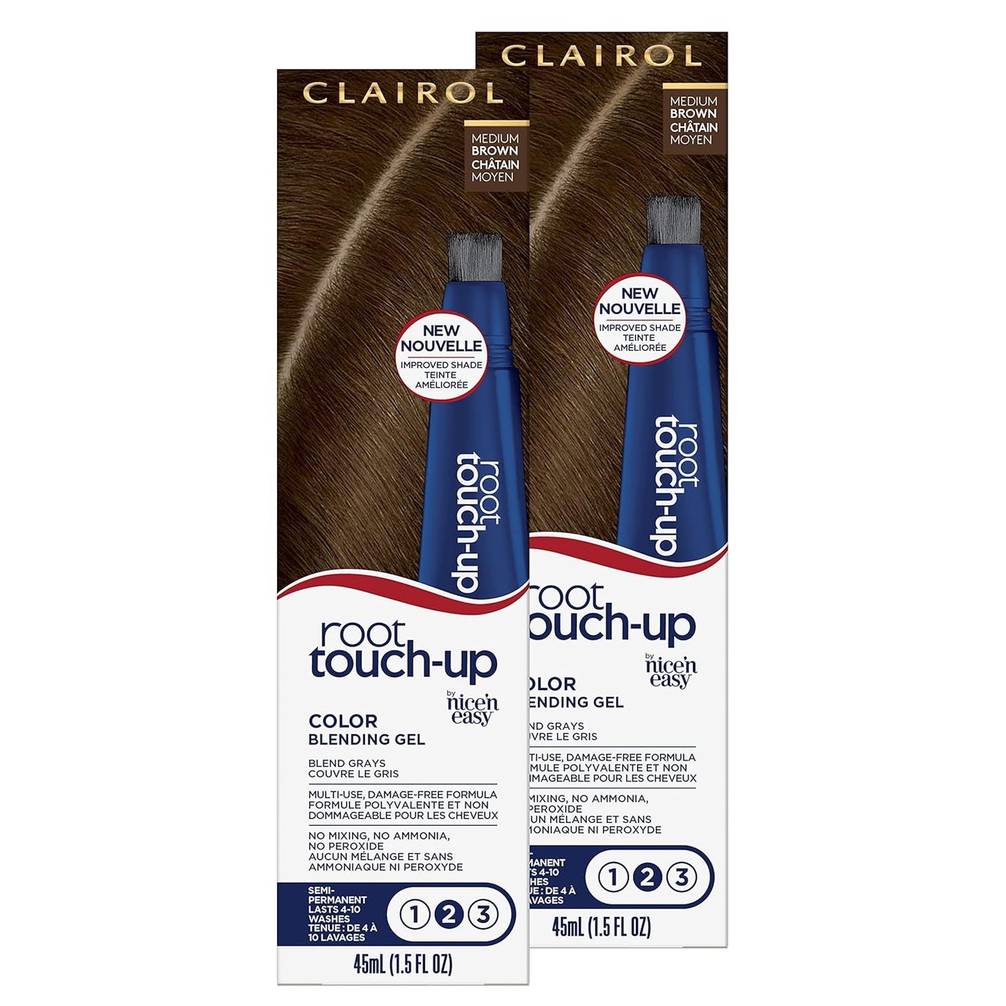 Clairol Root Touch-Up Hair Color Gel - Semi-Permanent Black | Blends Gray Hair | 2 oz