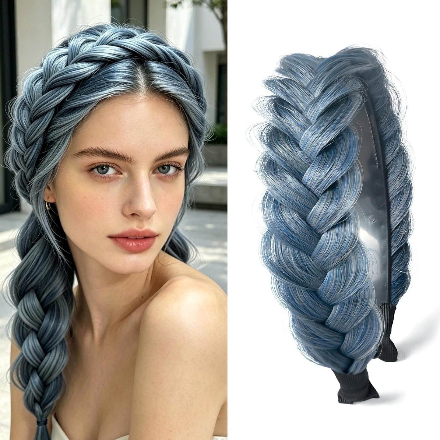 Braided Headband - Elastic Non-Slip Fashion Hair Accessory for Women & Girls | Ocher Color