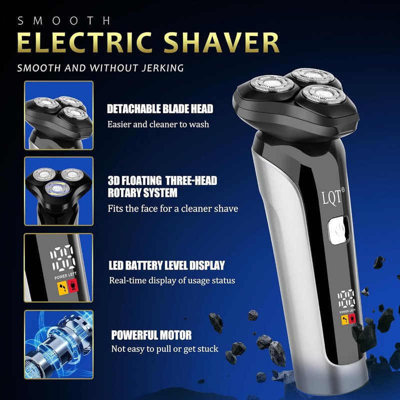 Professional Barber Kit - Cordless Hair Clipper & Trimmer Set with LED Display | USB-C Rechargeable, Precision Blades, Low Noise