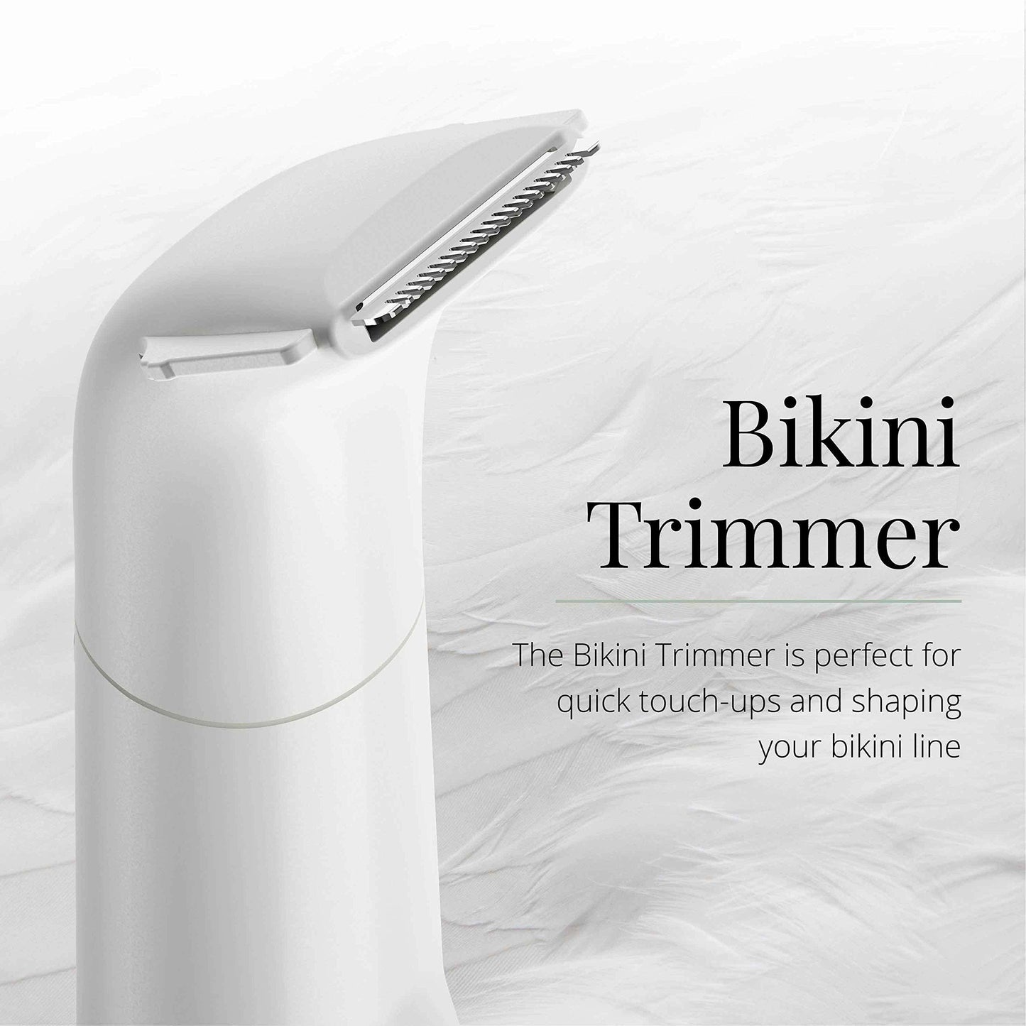 Remington Smooth & Silky Body & Bikini Kit, Cordless bikini trimmer and shaver for women, Waterproof for grooming in the shower, White/Green