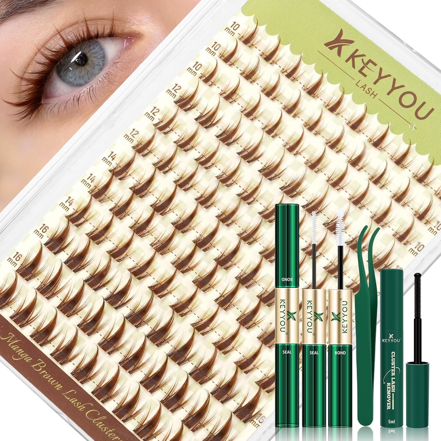Flora Lash Clusters - D Curl 8mm Eyelash Extensions for Volume & Length