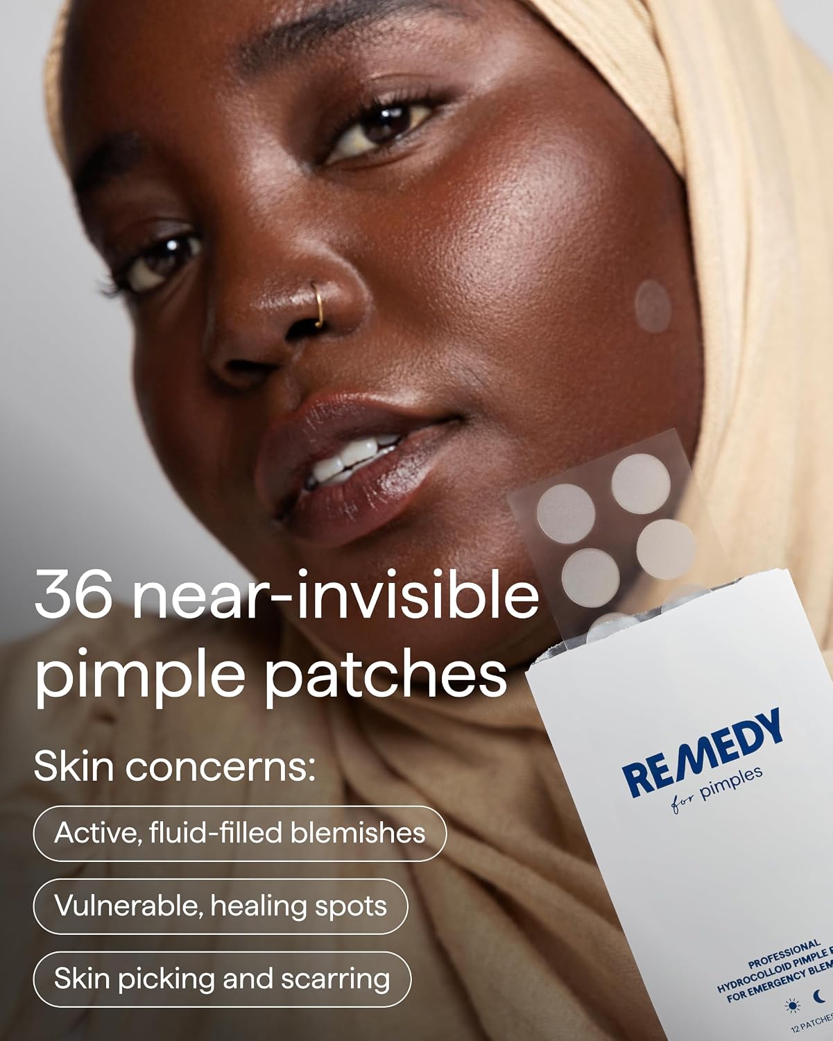 Hydrocolloid Pimple Patches - 36 Near-Invisible Acne Spot Treatments | Medical-Grade Blemish Concealers
