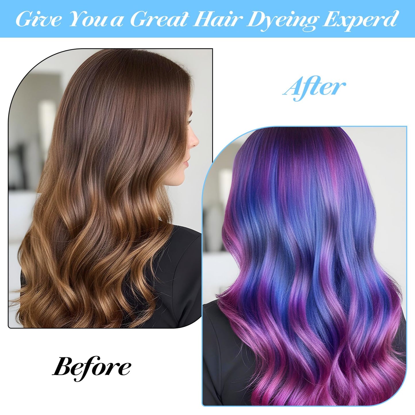 Hair Highlight Cap Blue Hair Highlighting Cap Kit Coloring Frosting Dye Kit with Plastic Crochet Hook Highlight Caps for Salon DIY Dyeing Hairdressing