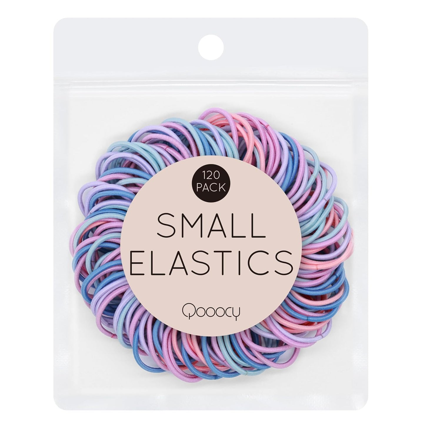 Small Hair Ties for Thin Hair & Kids - 120 Pcs No-Damage Elastic Bands | 1 Inch, Black