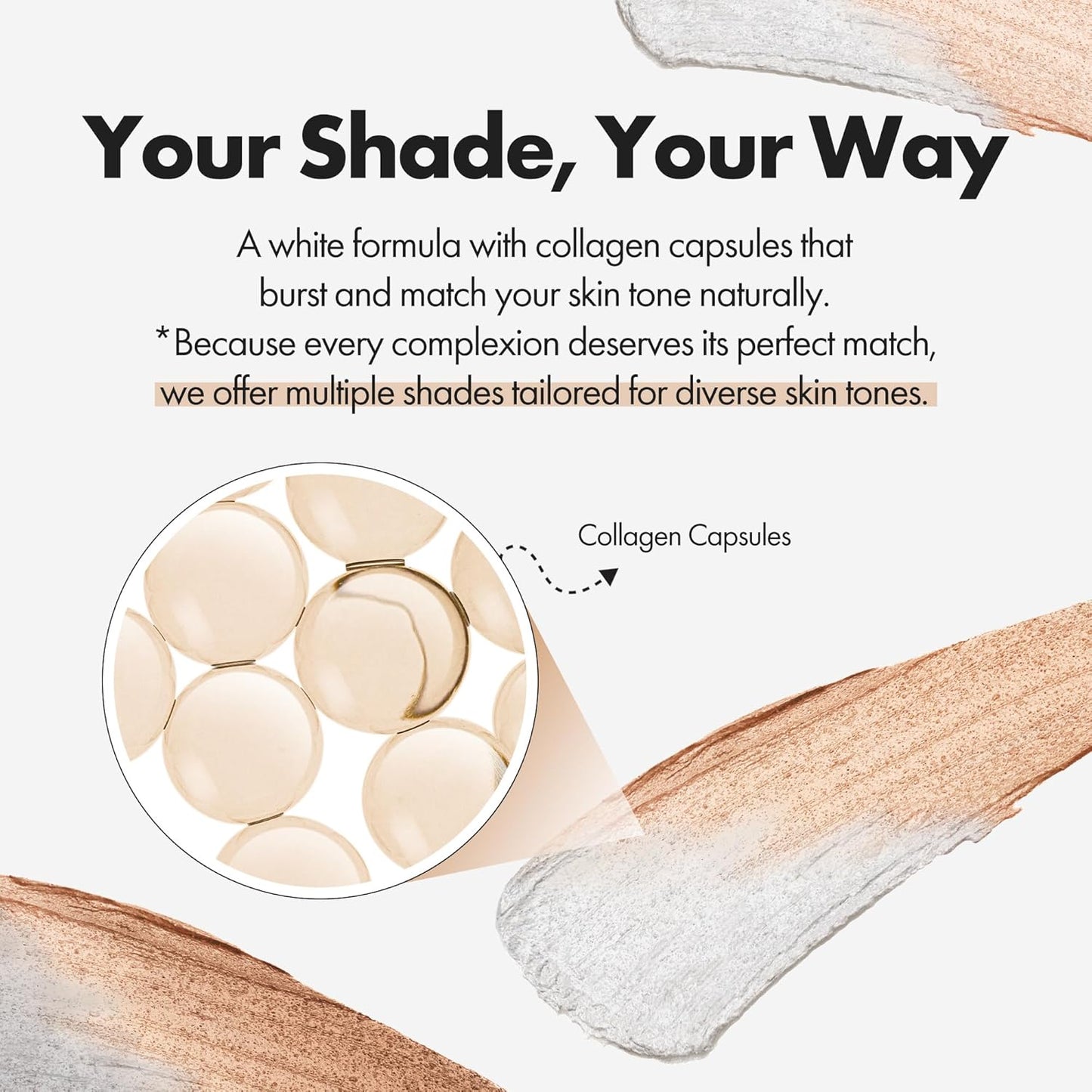 ELROEL Blanc Cover Cream Stick - Korean Color-Changing Foundation with Volufiline | Medium to Full Coverage, Dewy Finish (203 Medium)