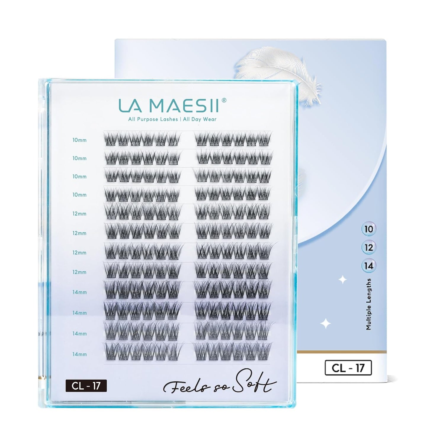 Self Adhesive Lash Clusters Kit - 10-14mm DIY Eyelash Extensions for Natural Look | No Glue Needed
