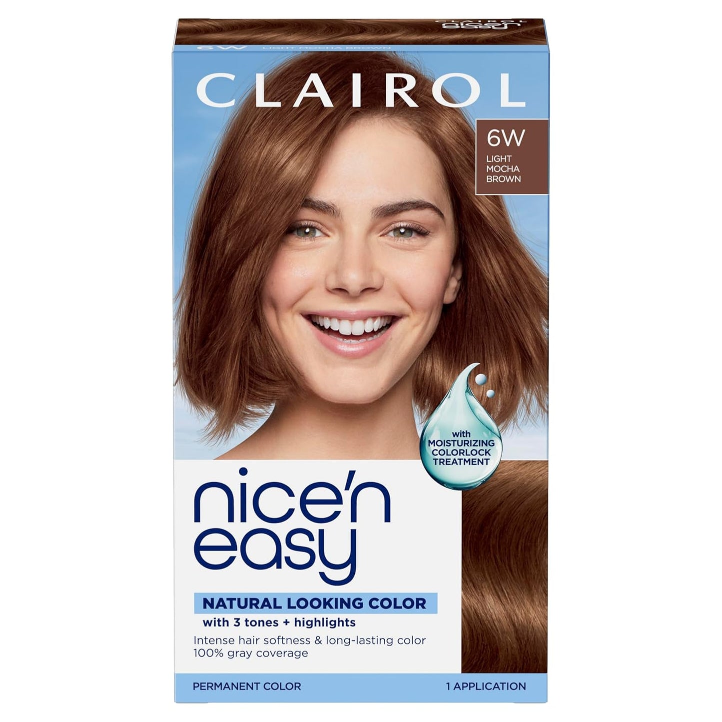 Clairol Nice'n Easy Permanent Hair Dye - Blackest Black | 100% Gray Coverage & Long-Lasting Shine | Single Pack