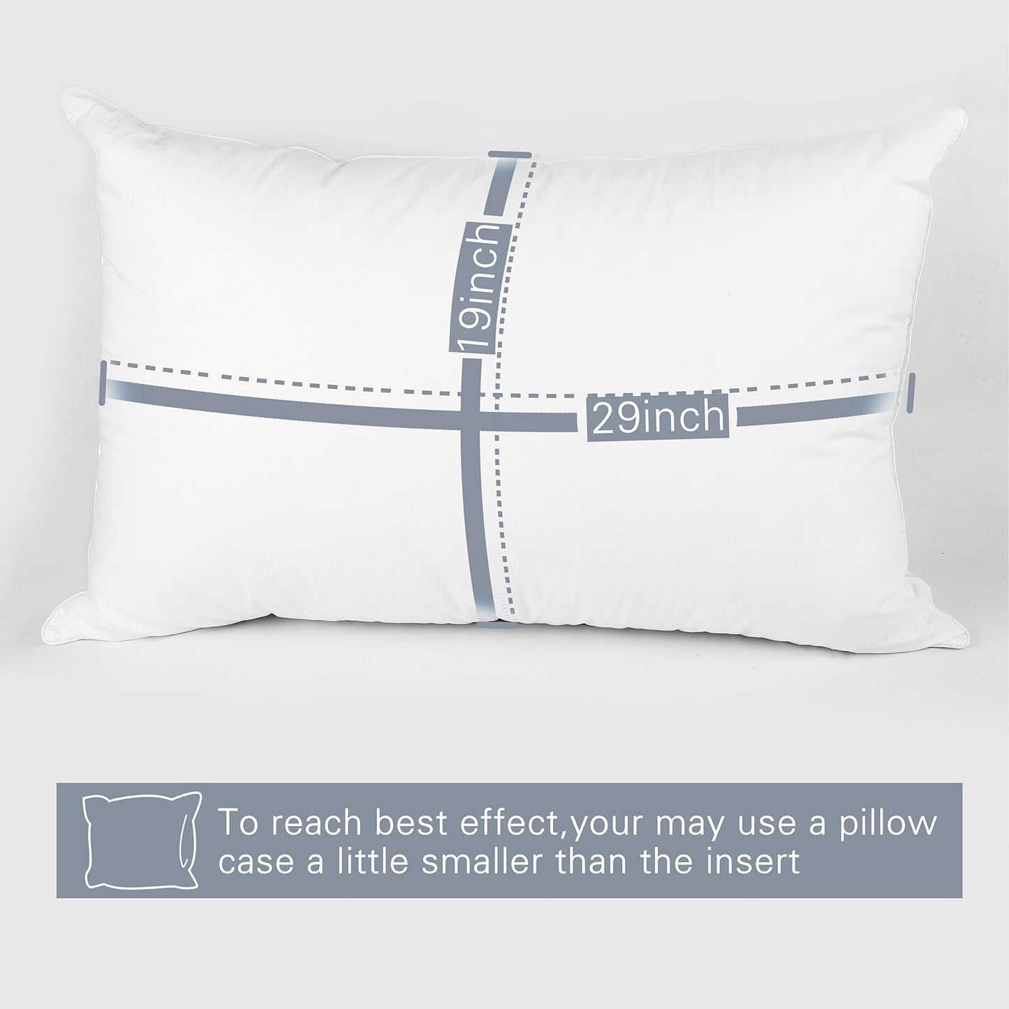 EDOW Luxury Soft Pillows for Sleeping, Fluffy Down Alternative Polyester Fiber Filled Pillow, Home&Hotel-Collection, Machine Washable