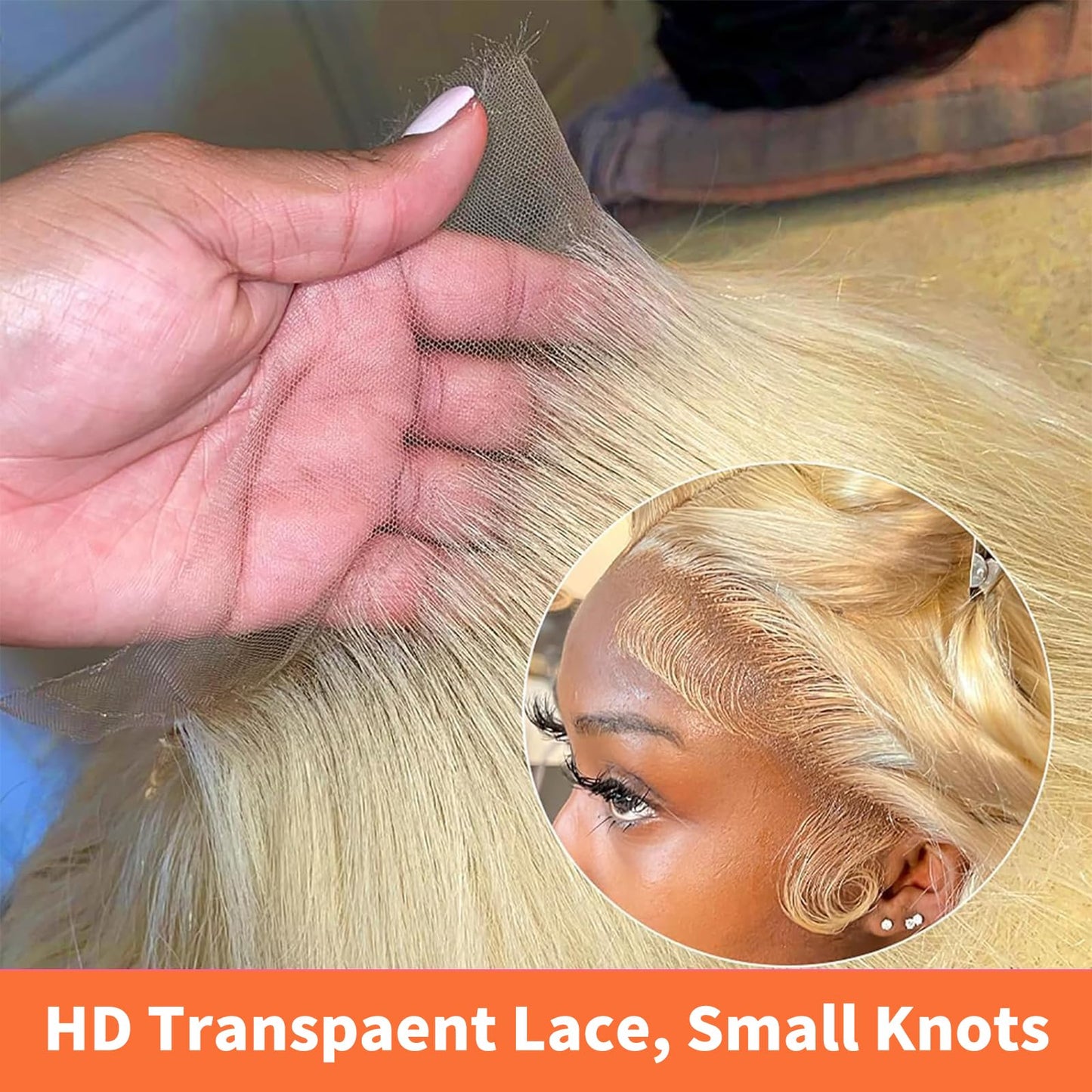 SUNKASA 32 Inch 613 Lace Front Wig Human Hair 200 Density 13x6 Body Wave Blonde Wig Human Hair HD Transparent Lace Front Wigs Blonde Glueless Wig for Women Pre Plucked with Baby Hair