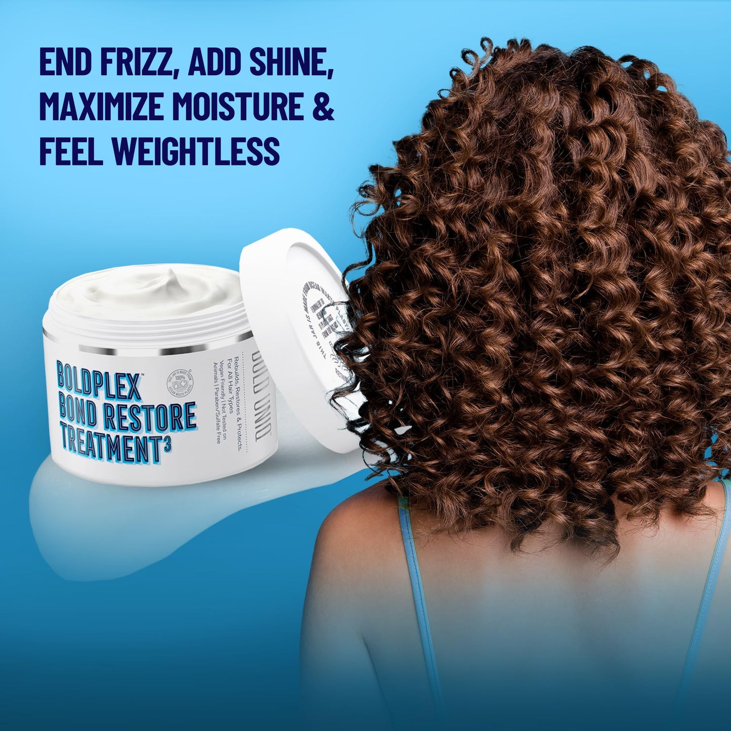 BOLD UNIQ BoldPlex Hair Mask - Deep Conditioner For Dry, Damaged Hair - Mascarilla Para El Cabello - Helps Repair and Nourish Curly, Bleached, or Frizzy Hair - 6.76 Fl Oz