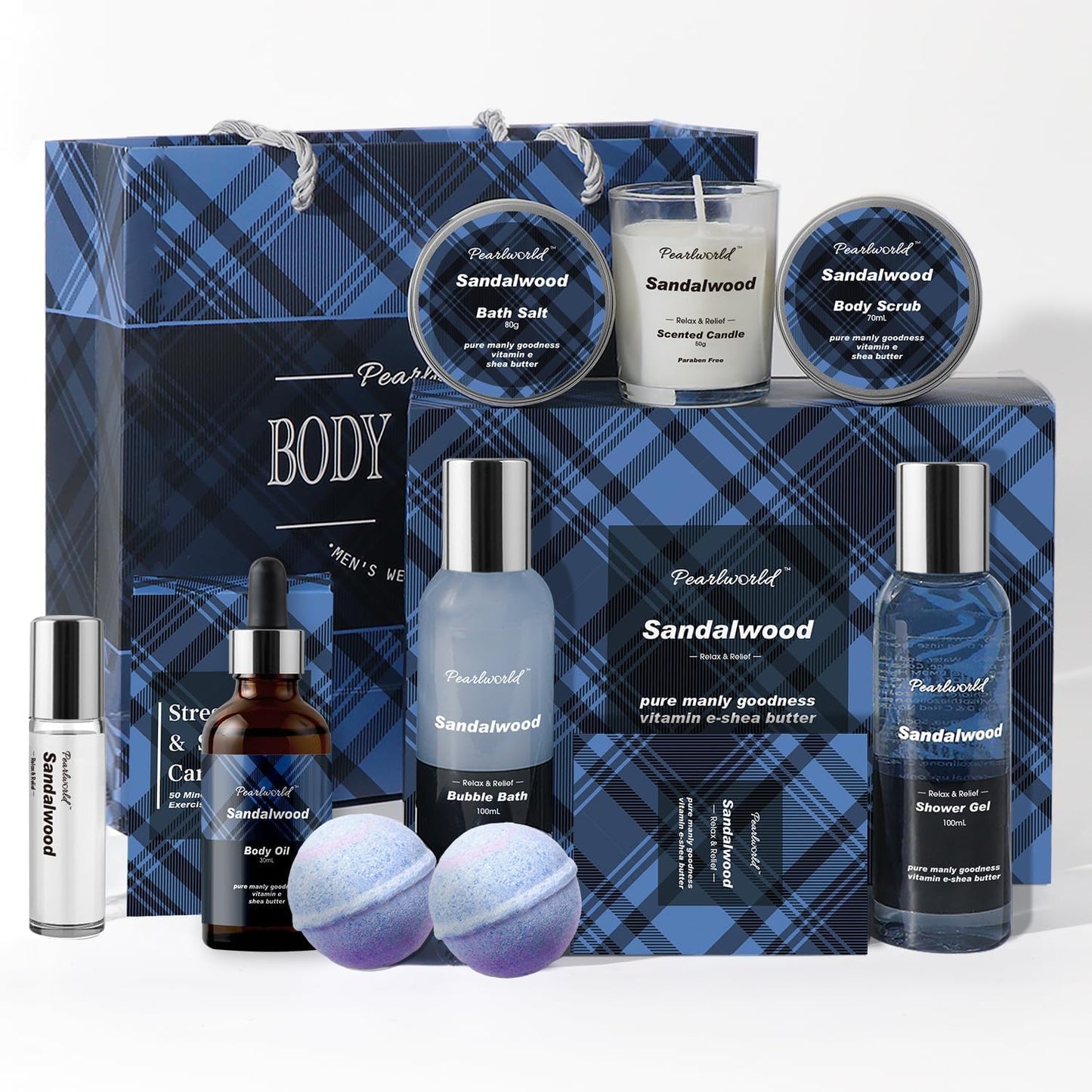 Ocean-Scented Bath Spa Set - 12-Piece Men's Self-Care Gift Kit | Perfect for Father's Day & Birthdays