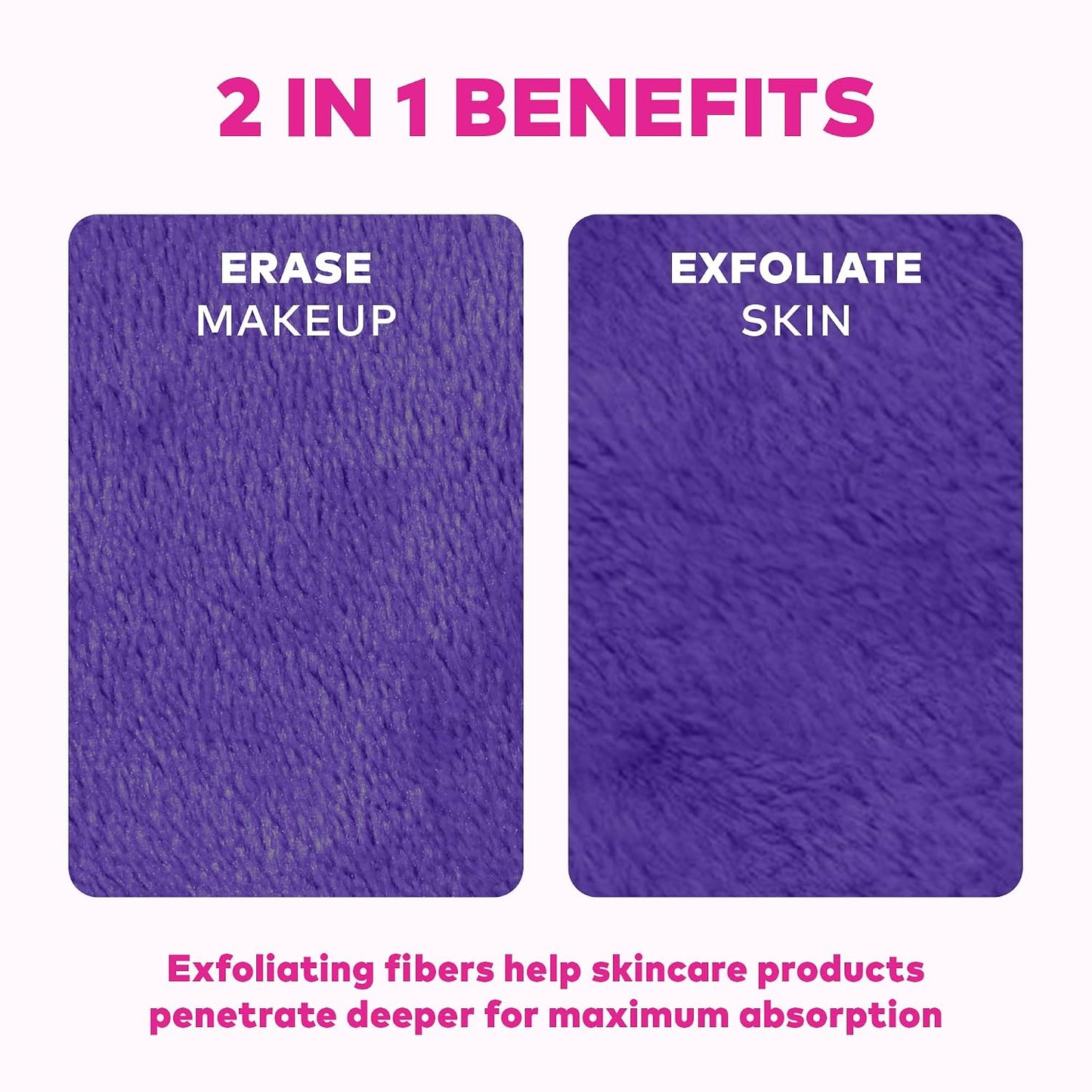 MakeUp Eraser PRO - Effortlessly Remove All Makeup with Water | Queen Purple, 1 Ct.
