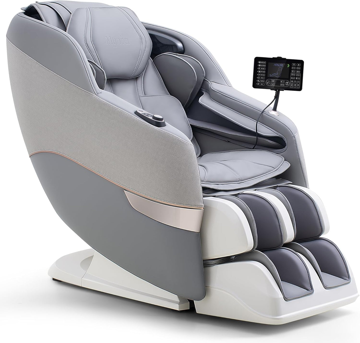Full Body Shiatsu Massage Chair - 170° Flexible SL Track, Bluetooth, Airbags & Heating | Grey MC1650