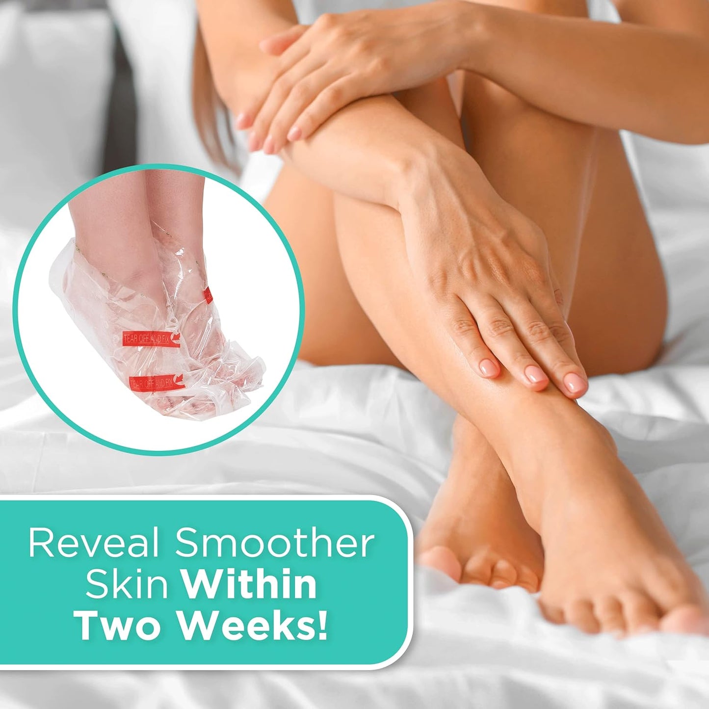 Exfoliating Foot Peel Mask - At-Home Spa Treatment for Dry, Cracked Feet | 2 Pairs Regular Size (Fits Women’s 11, Men’s 10)