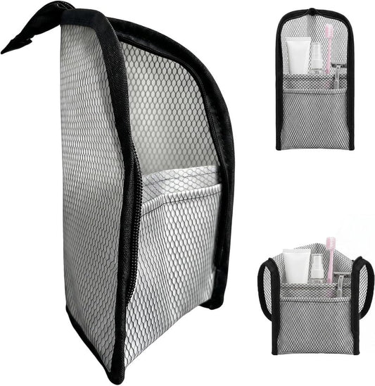 Portable Travel Toiletry Bag - Waterproof EVA Hanging Cosmetic Organizer | Lightweight Black Design