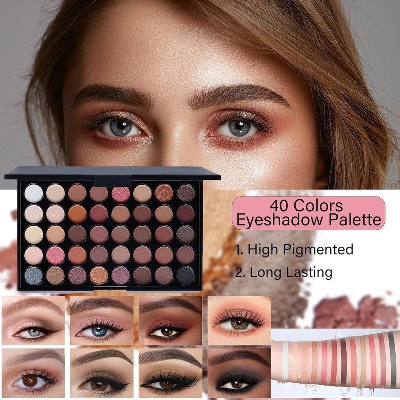 Makeup Set for Women - Complete Makeup Kit for Beginners & Pros | Travel-Friendly Essentials, Eyeshadow Palette & Lip Gloss