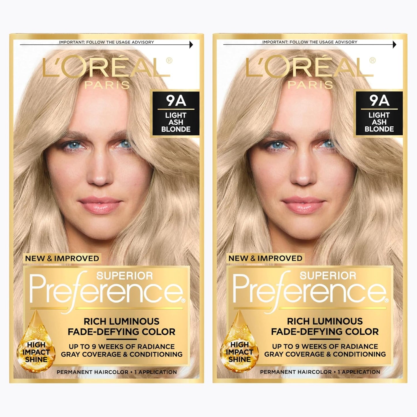 L'Oreal Paris Hair Color - Superior Preference Dark Ash Blonde 7A | Fade-Defying Permanent Dye for 9 Weeks of Radiance