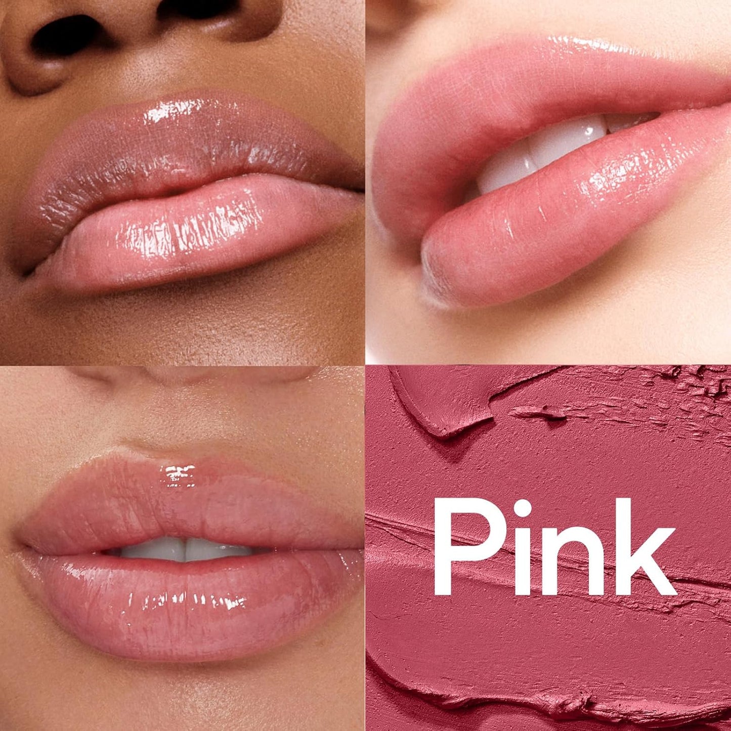 Tinted Lip Balm - Sheer Lightweight Lip Stain for All Skin Tones | Natural Cherry Tint, Pack of Black & Pink