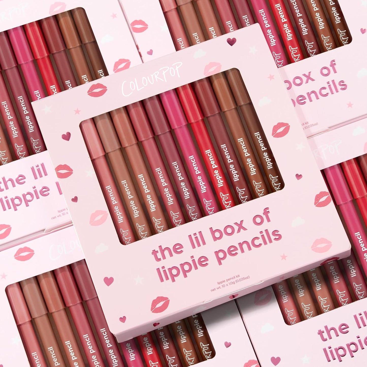 ColourPop Lippie Pencils Makeup Kit - 10-Piece Vegan Lip Liner Set with Creamy Formula | Bold, Long-Wearing Color (3.05 oz)