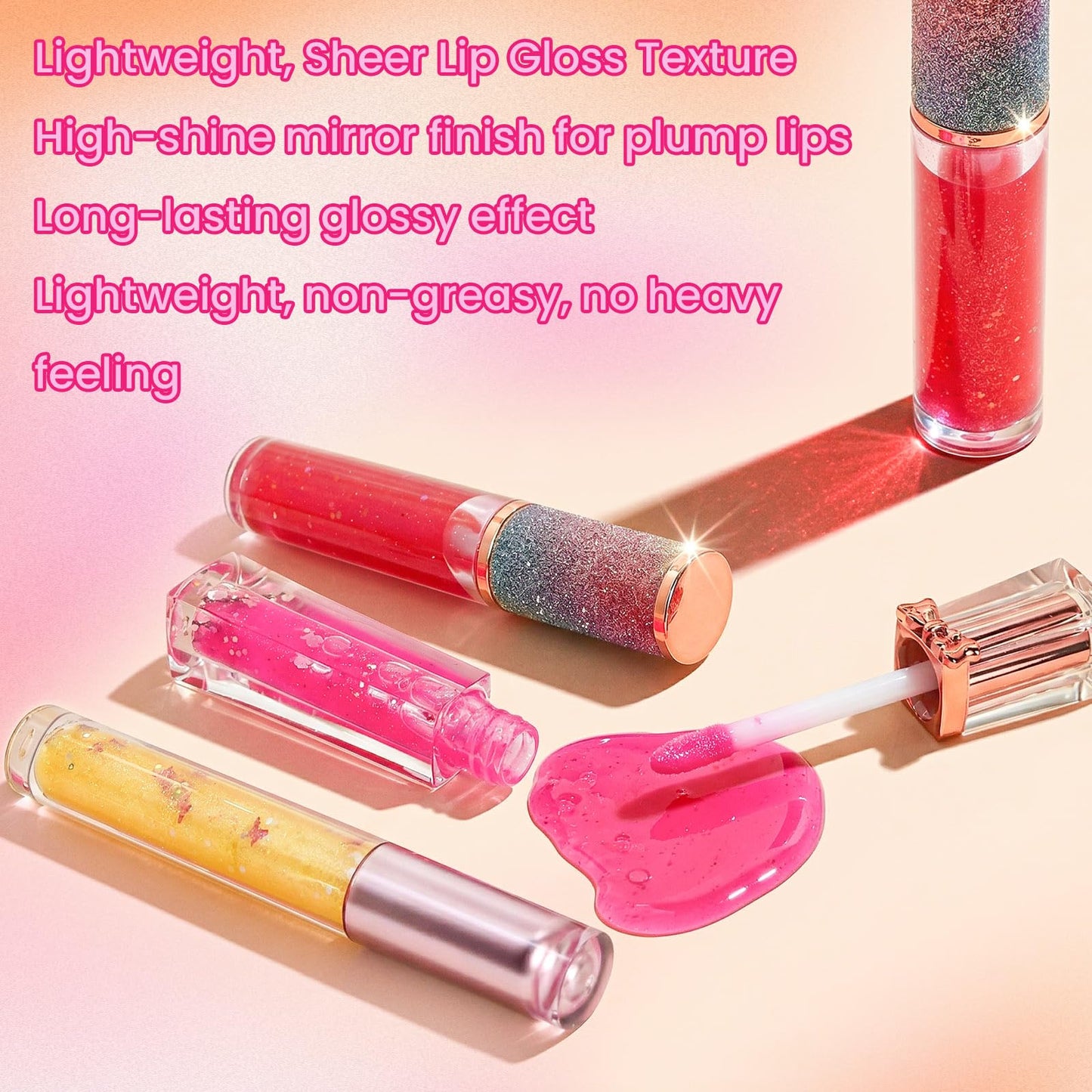 Gdblsm Lip Gloss Making Kit- DIY Lip Gloss Set for Women, Make Your Own Makeup Set with Moisturizing Clear Base, Pigments, Glitter, Jojoba Oil, Fun Lipstick Making Kit Gifts for Women Makeup Lover