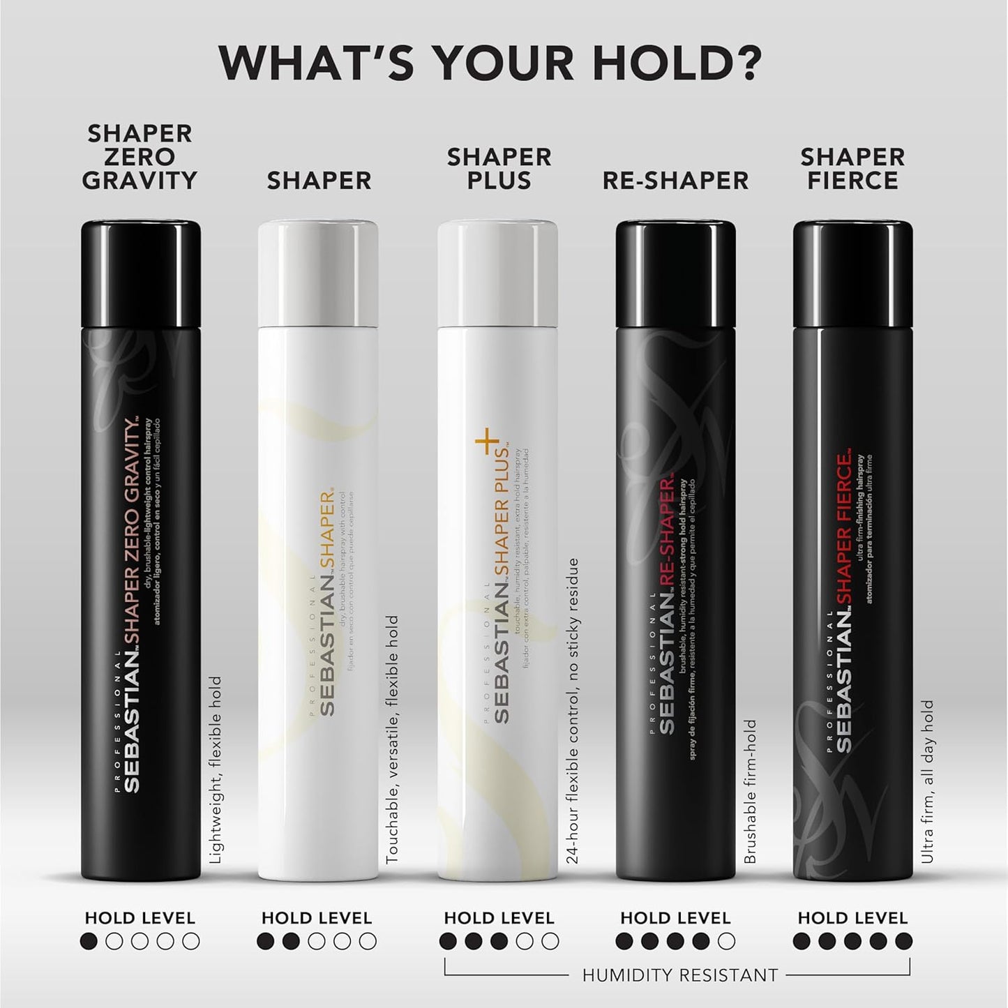 Sebastian Professional Hairspray - Flexible Medium Hold | Brushable Control, 50 VOC%