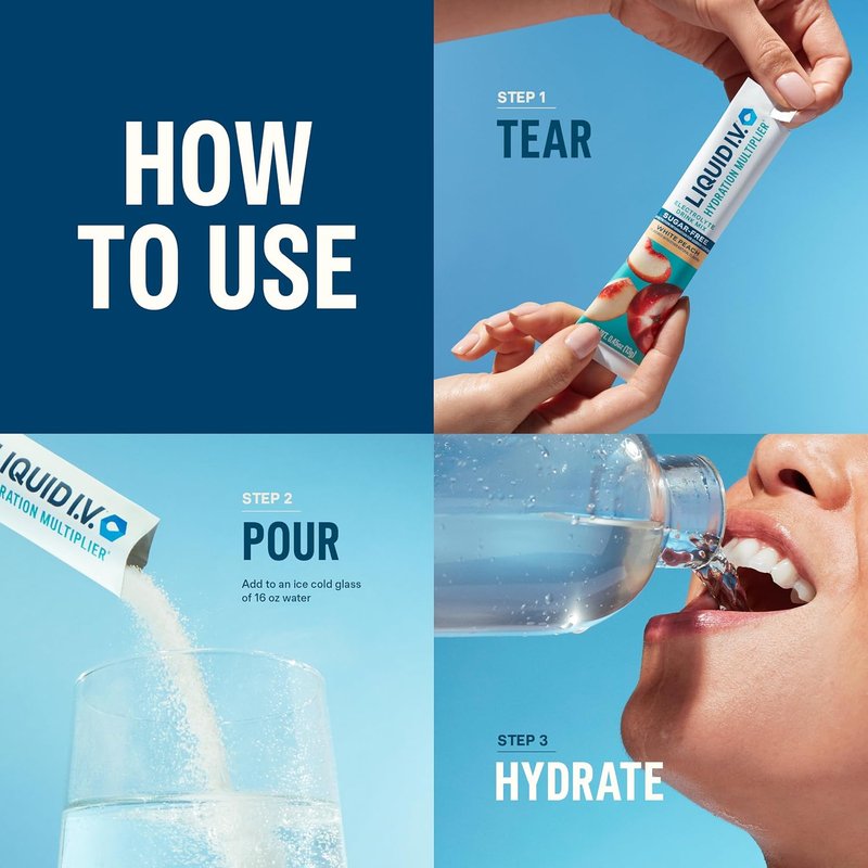 Liquid I.V. Hydration Multiplier - Sugar-Free Lemon Lime Electrolyte Powder | 14 Servings