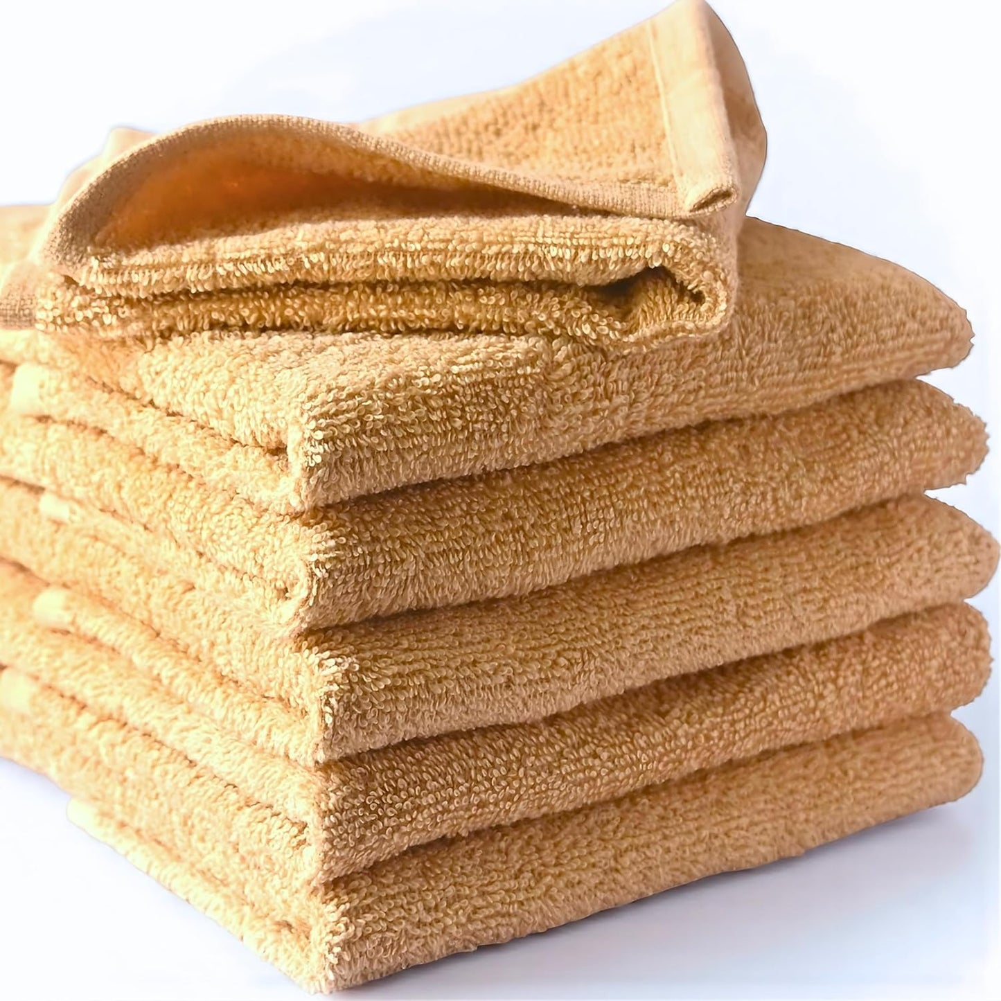 100% Cotton Wash Cloths - Soft Absorbent Shower & Face Towels | 12" x 12" | 6-Pack for Adults & Kids