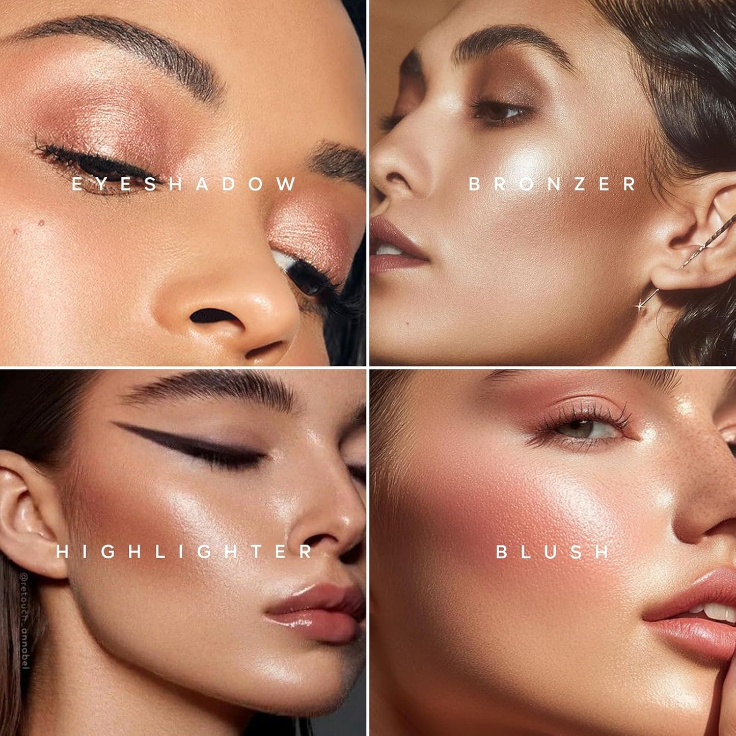 Baked Makeup Palette - Full Size Blush, Bronzer, Highlighters & Eyeshadows | Travel-Friendly Compact, Neutral Shades