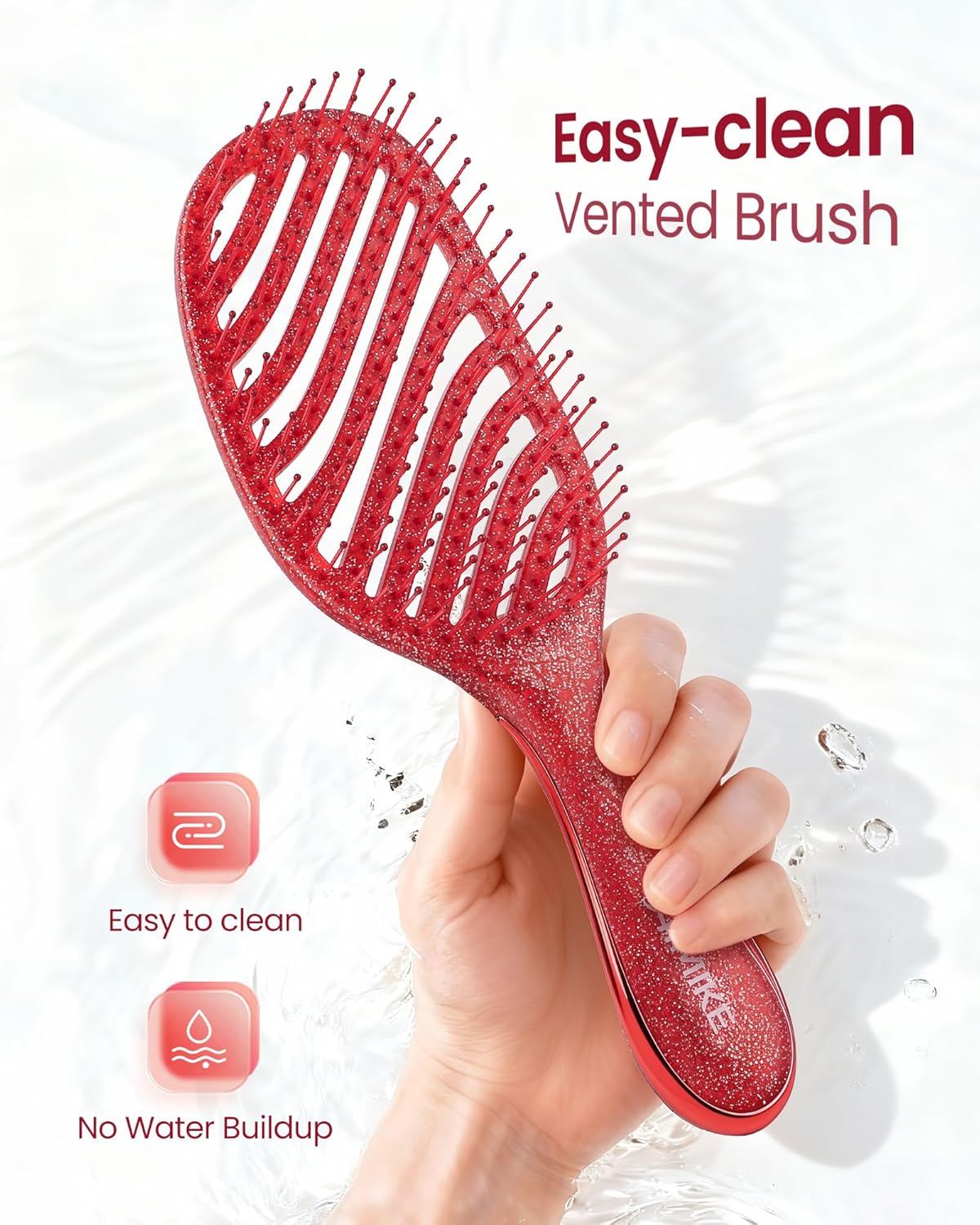 AIMIKE Painless Detangler Hair Brush - Soft Bristles for Kids & Teen Girls | Ideal for Wet & Dry Use