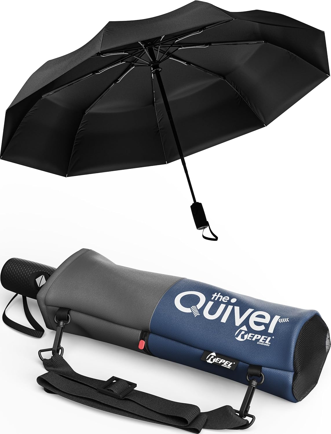 Windproof Travel Umbrella - Compact Auto Folding Design | Withstands 100MPH Winds, Durable & Lightweight for Men & Women