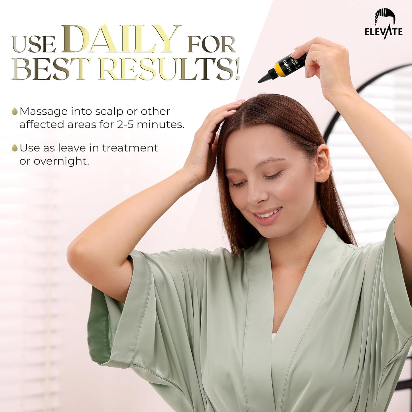 Elevate Batana Oil for Hair Growth - 100% Pure Organic Serum for Thickness & Scalp Care | 4 Fl Oz