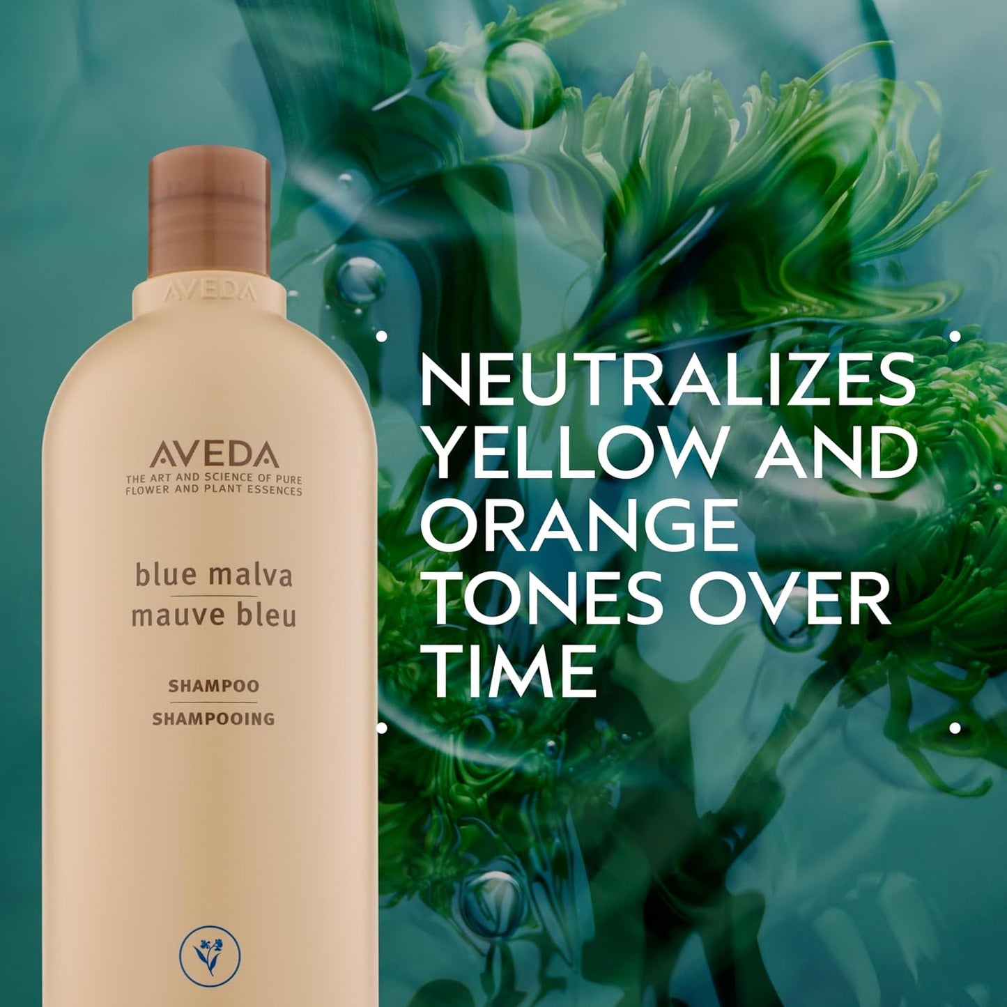 Aveda Blue Malva Shampoo - Purple Shampoo for Gray & Blonde Hair | Neutralizes Brassiness | 33.8 Fl Oz