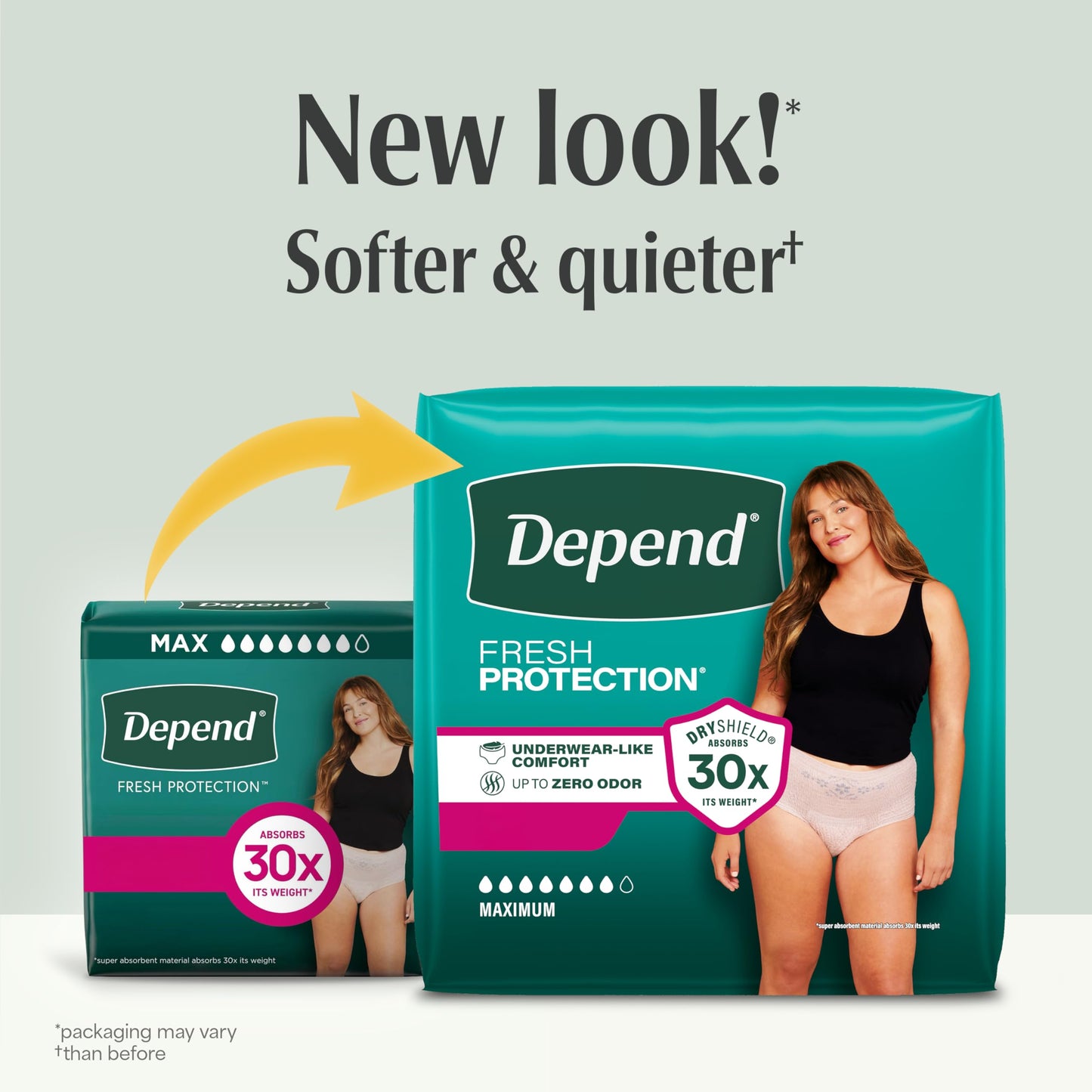 Depend Fresh Protection Adult Diapers, Incontinence Underwear for Women, Disposable, Maximum, Large, Blush, 72 Count (2 Packs of 36), Packaging May Vary