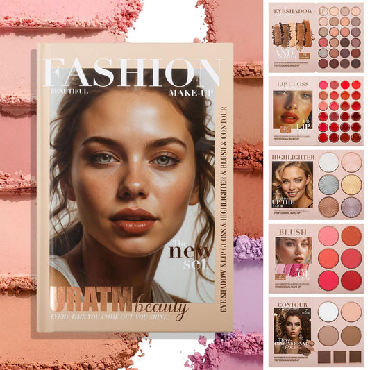RoseFlower Make Up Set, Makeup Book Palette with 24 Colors Eyeshadow Palette Blush Highlighter Contour, Makeup Palettes Travel Makeup, Makeup Gift for Women/Girl/Teen