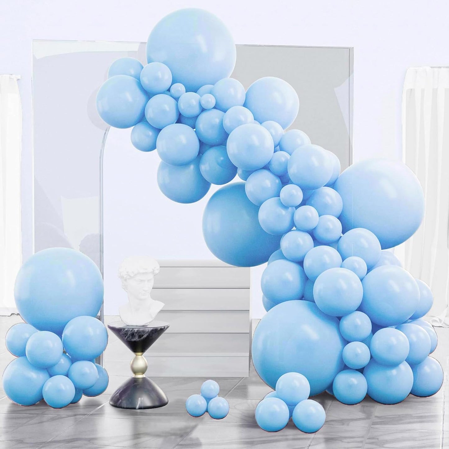 Black Balloon Arch Kit - 140 Pcs in 5-18 Inch Sizes for Baby Showers, Birthdays & Anniversaries | Elegant Black Decor