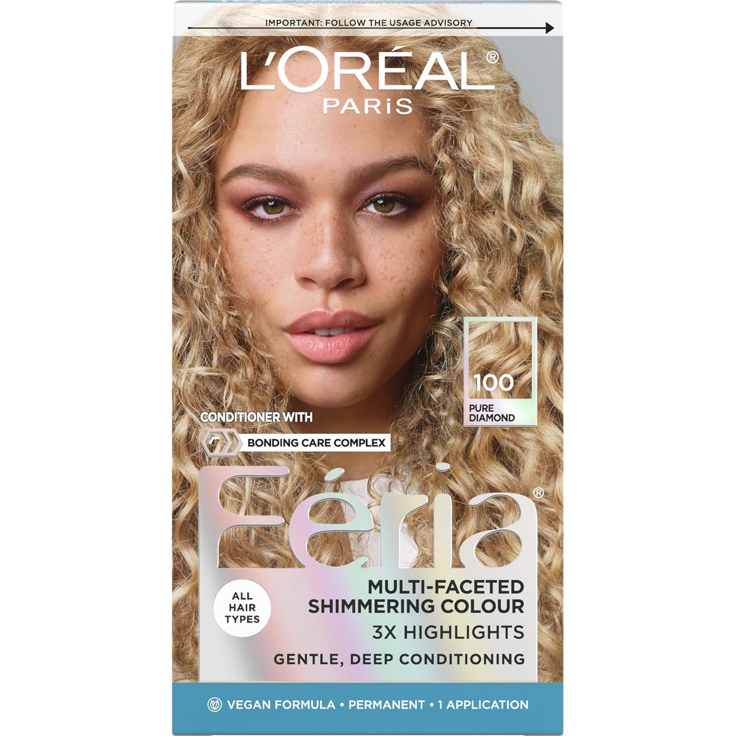 L’Oreal Paris Feria Hair Color - High Intensity Jet Black Dye for 3X Highlights | 1 Kit