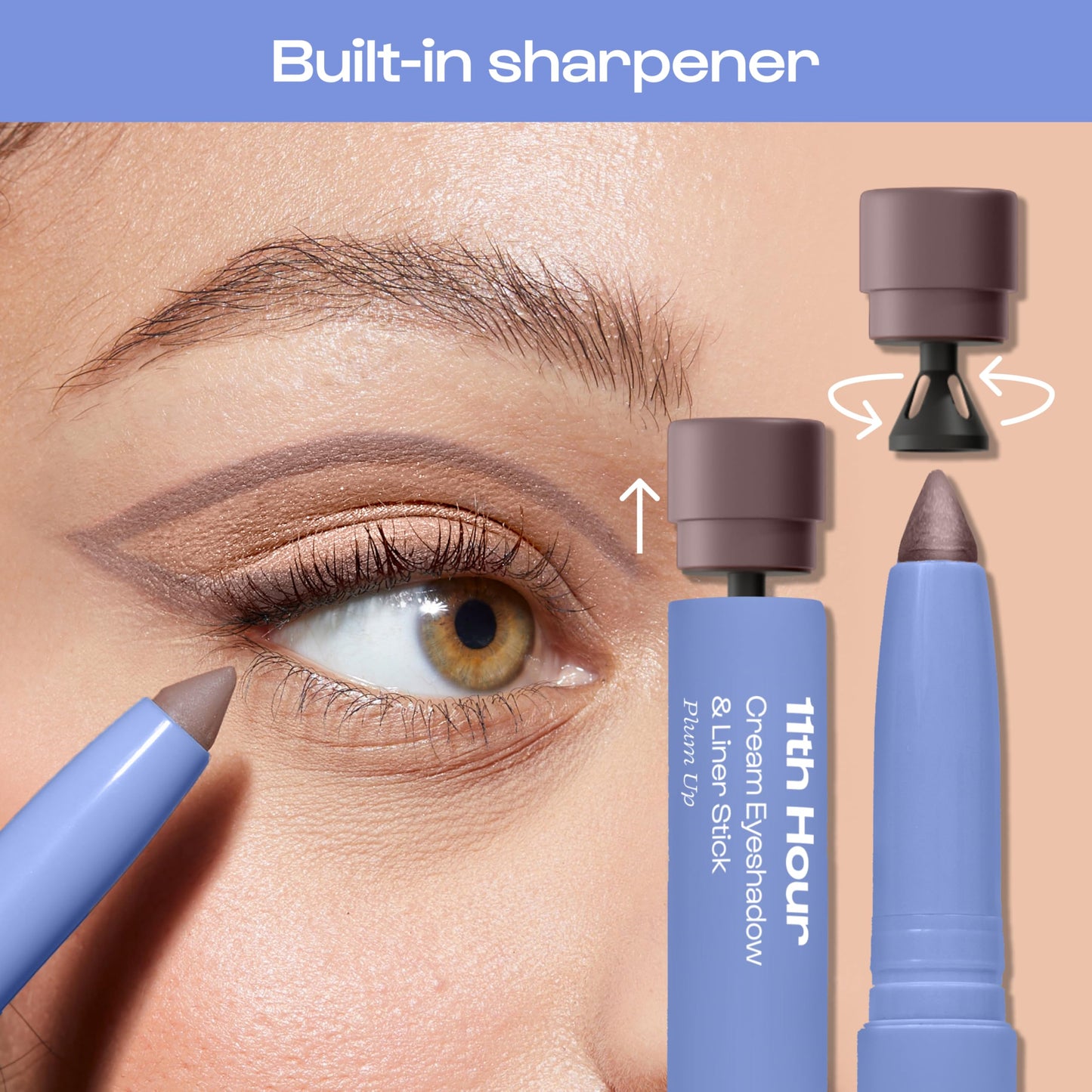 ALLEYOOP 11th Hour Cream Eyeshadow and Liner Stick, Cinnamon Brown Matte