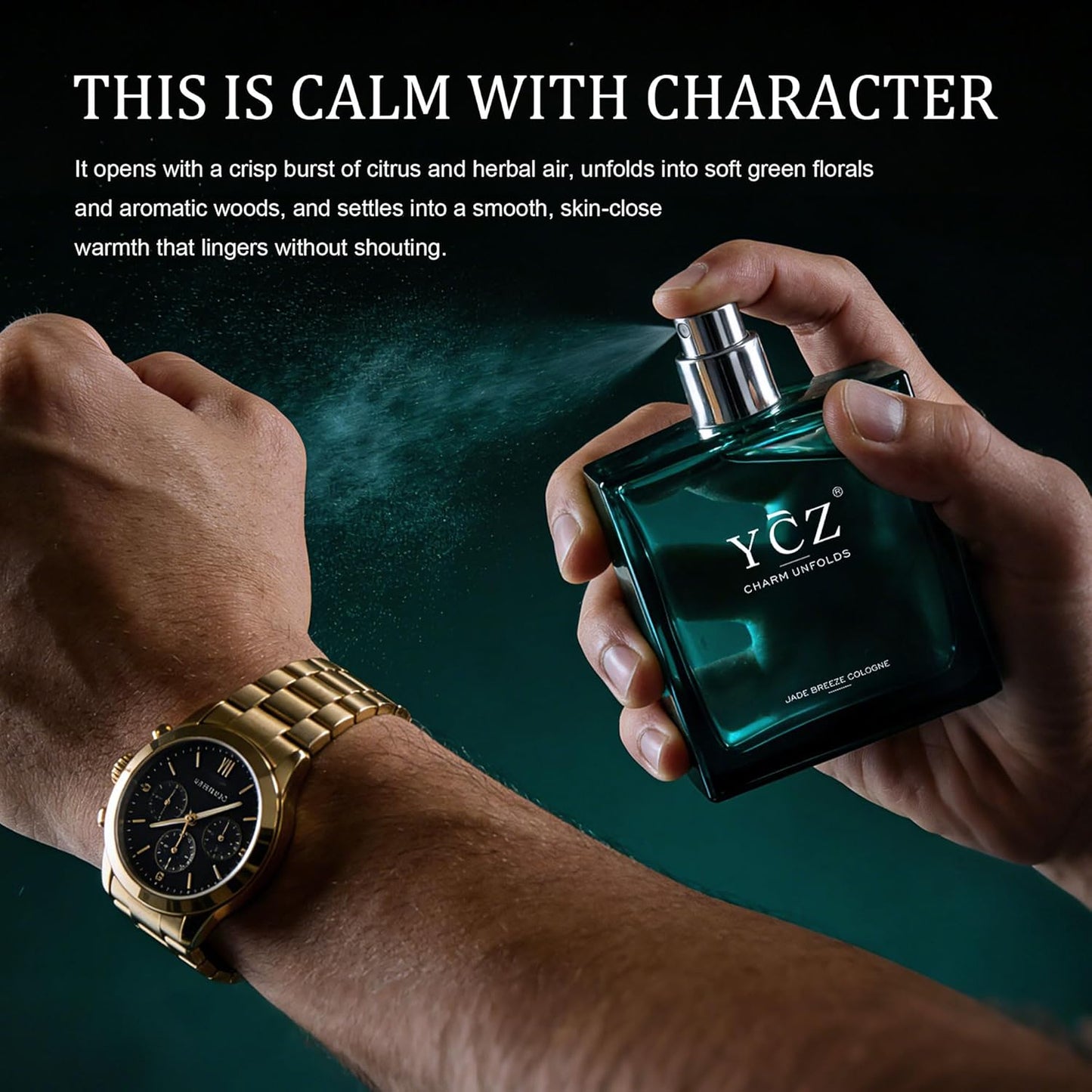Jade Breeze Cologne for Men - Aromatic Citrus Fragrance with Lemon & Verbena | Long-Lasting Eau de Parfum for Daily Wear