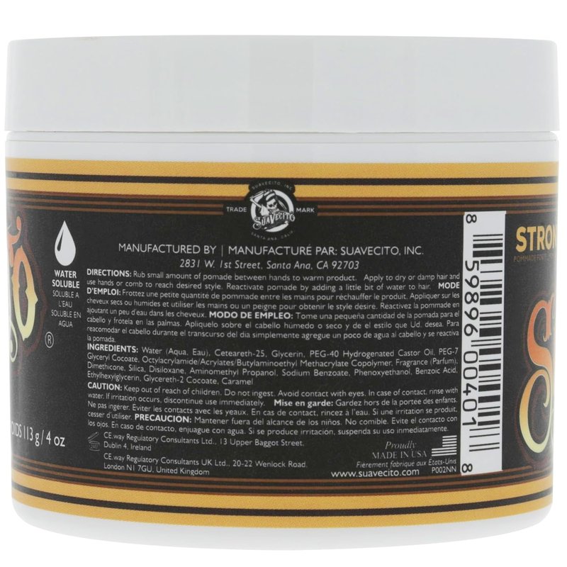 Suavecito Pomade Firme Hold | Strong Hold Hair Pomade for Men - Medium Shine, Water-Based, 4 oz, 2 Pack