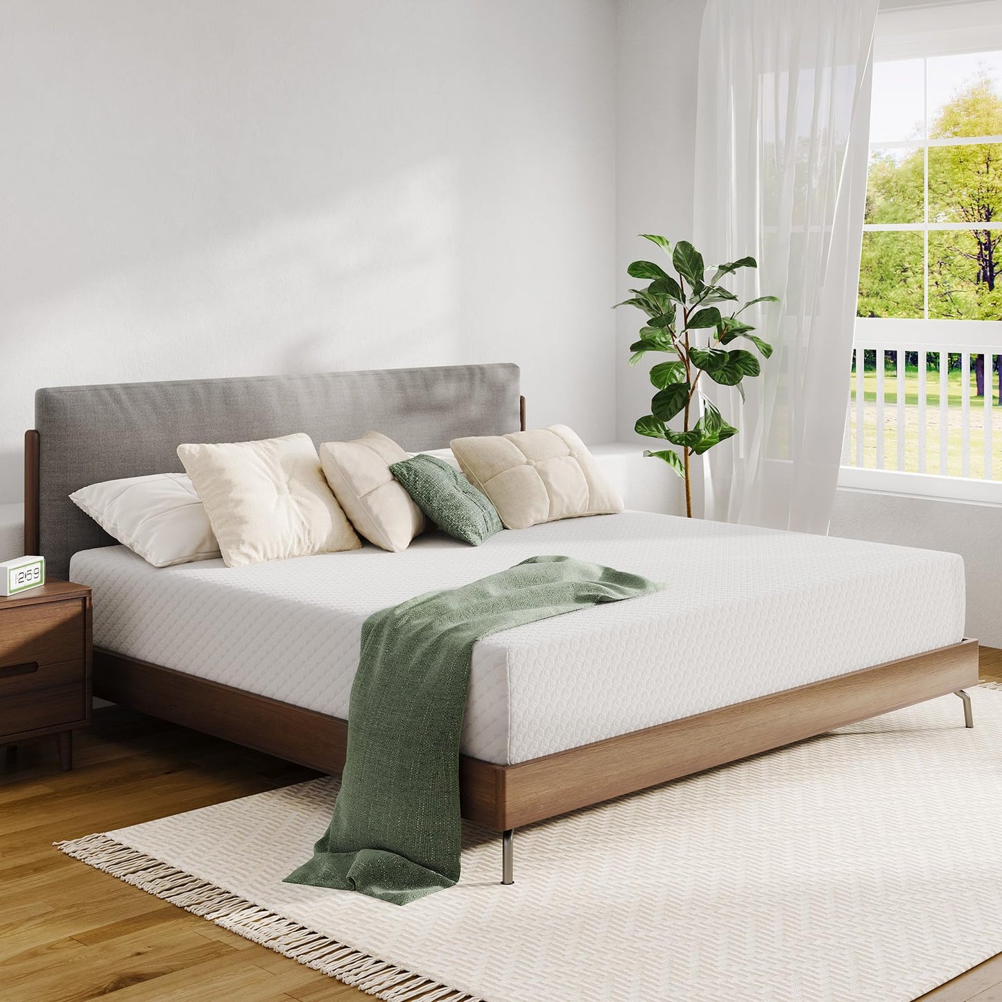 Novilla Queen Mattress, 12 Inch Queen Size Memory Foam with Comfort for Pressure Relief & Cool Fresh Sleep,Removable Washable Cover, Medium Firm