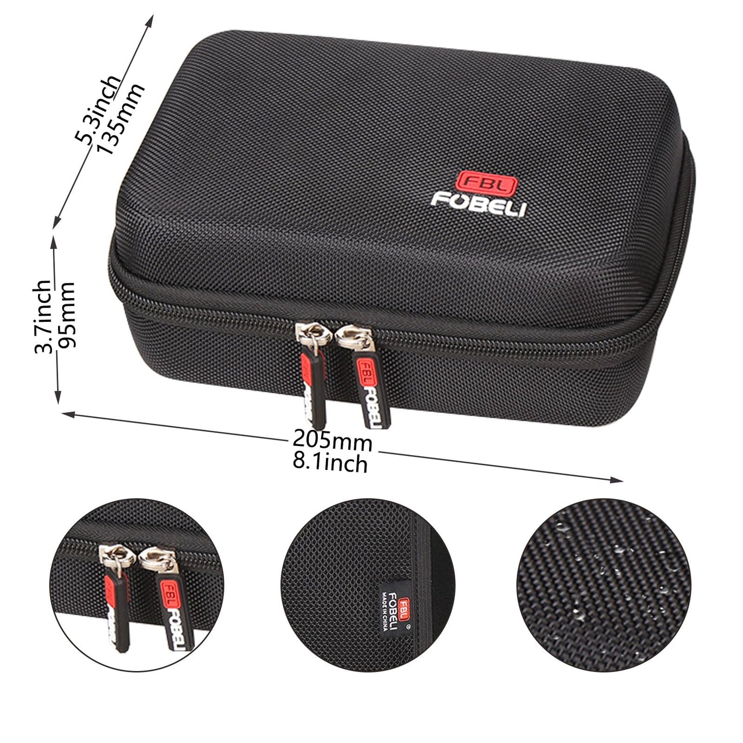 FBLFOBELI Fabric Shaver Storage Case Compatible with Electrolux/iRUNTEK/BEAUTURAL Rechargeable Fabric Shaver, Travel Carrying Case for Most of Rechargeable Lint Remover Set