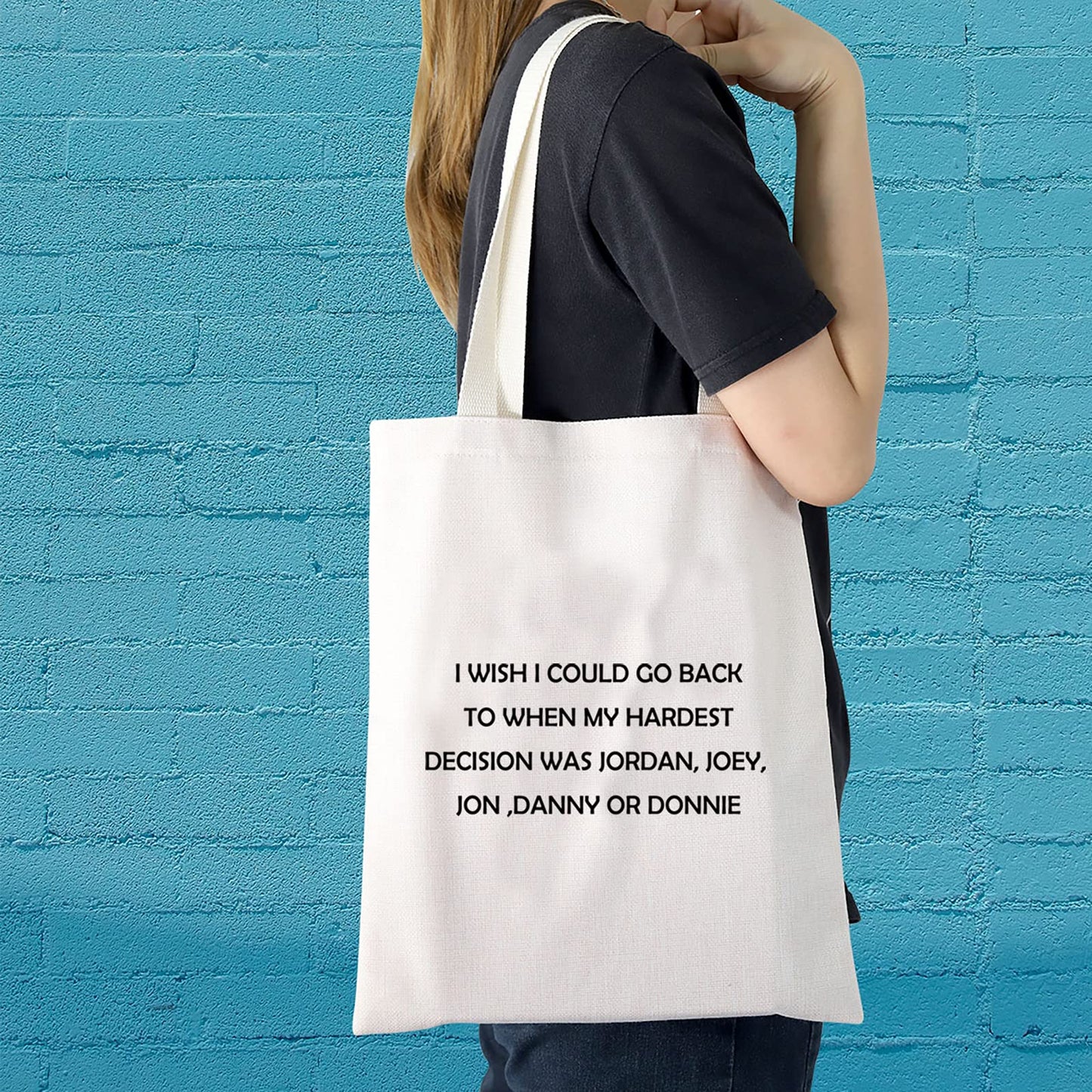 GJTIM Classic Boy Music Band Fan Gift When My Hardest Decision Travel Pouch Celebrity Gift Makeup Bag for Music Lovers(On Block LYTote)