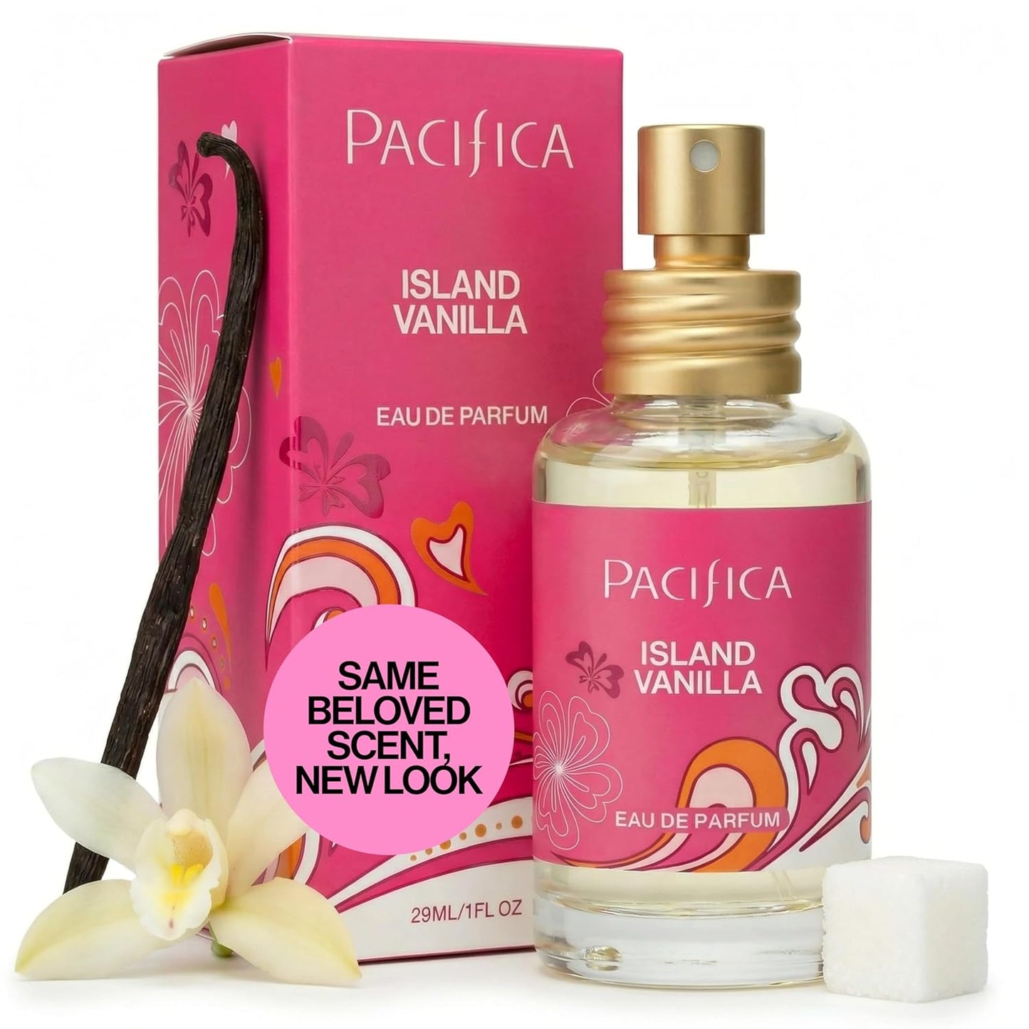 Pacifica Island Vanilla Perfume - Long-Lasting Clean Vanilla Fragrance for Women | Vegan & Cruelty-Free, 1 oz Spray