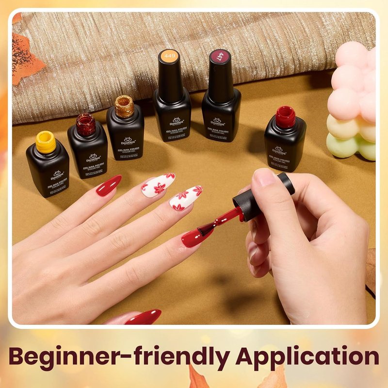 Beetles Gel Nail Polish Set - 6 Vibrant Colors for DIY Nail Art | UV/LED Compatible Manicure Kit