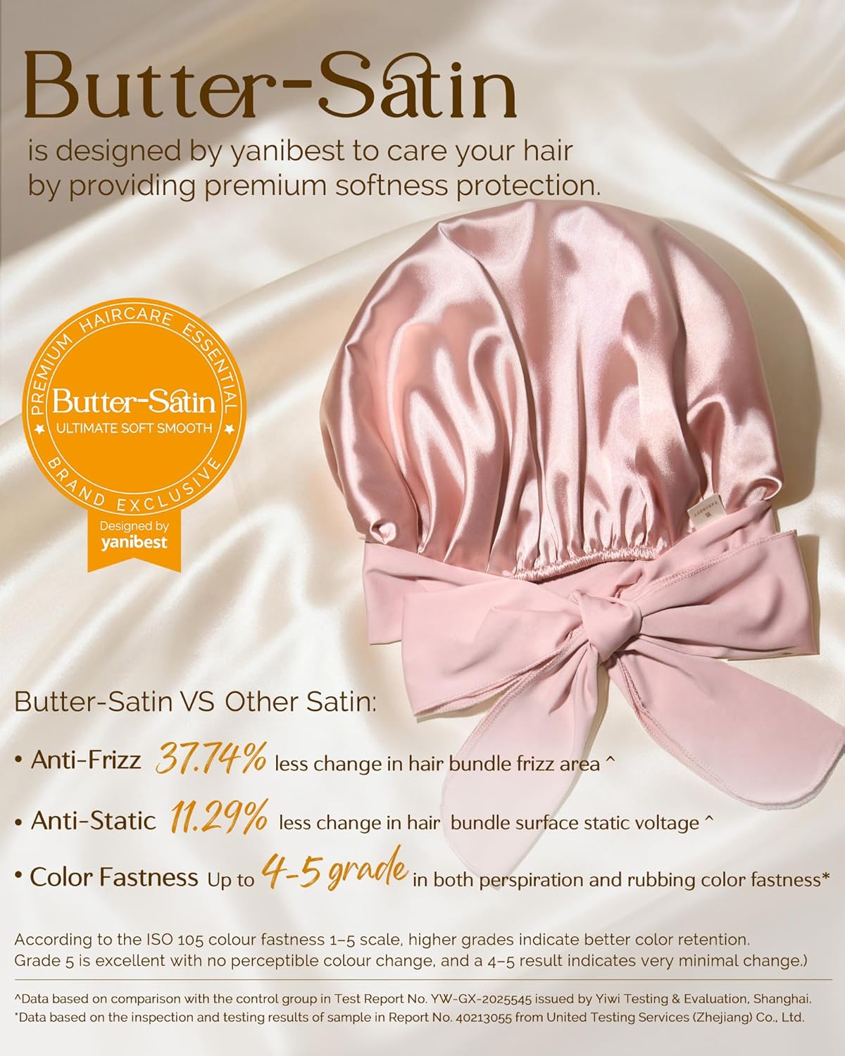 Adjustable Satin Bonnet for Sleeping | Double Layer Hair Wrap to Reduce Friction & Prevent Frizz