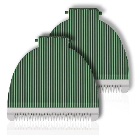 FAMELEC Compatible with Meridian Trimmer Blades, for Meridian Trimmer Replacement Blades Fit for Meridian Electric Body Trimmer, with Green Hygienic Ceramic Blade for Meridian Shaver (Onyx & Sage)