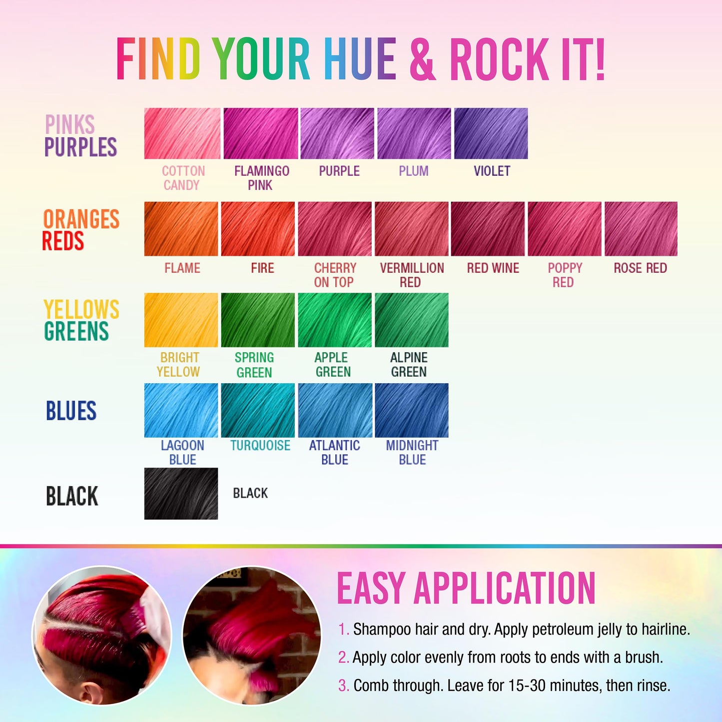 Punky Colour Flamingo Pink Semi Permanent Hair Color – Vibrant Pink Hair Dye, Vegan & Cruelty-Free Conditioning Formula, Lasts Up to 35 Washes, 3.5 fl oz