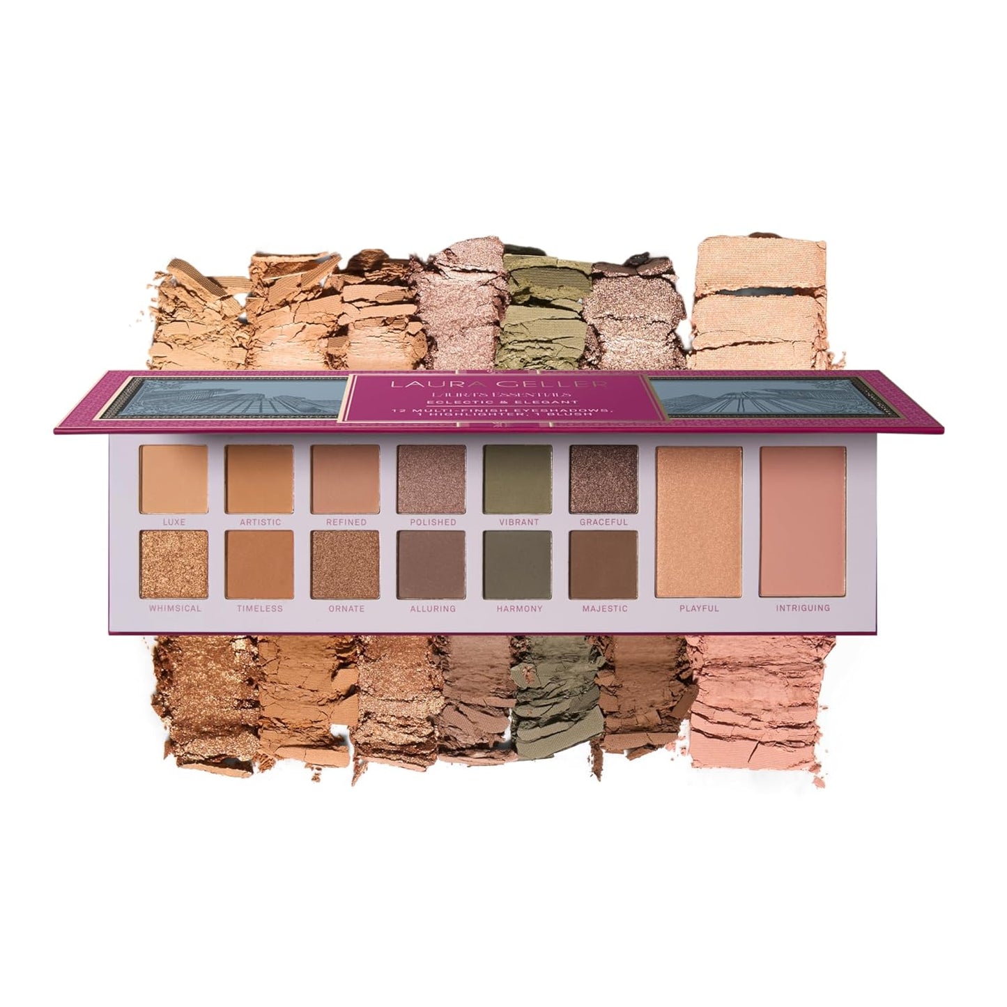 Laura Geller Eyeshadow & Face Palette - Eclectic Shades for Mature Skin | Blush & Highlighter Included