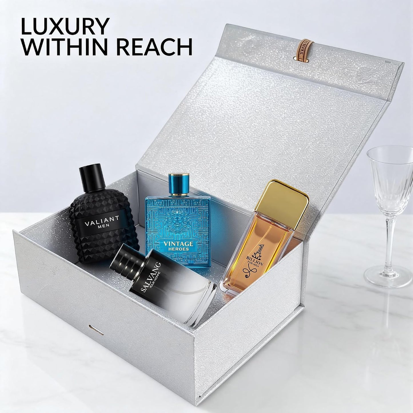 Men's Cologne Gift Set - Luxury Fragrance Collection in Premium Box | Perfect Valentine's Day Gift - 4 x 3.4 FL oz